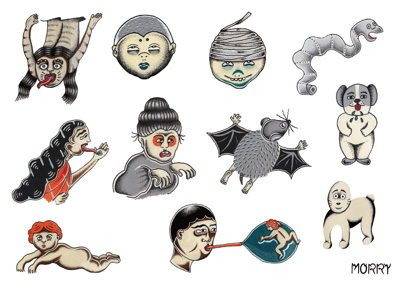 yokai sticker sheet